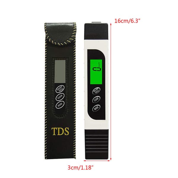 3 i 1 LCD Vandkvalitetsmonitor Analysator Digital Vandkvalitetsmåler Akvarium EC/TDS/Temp Multifunktions Poolmåler