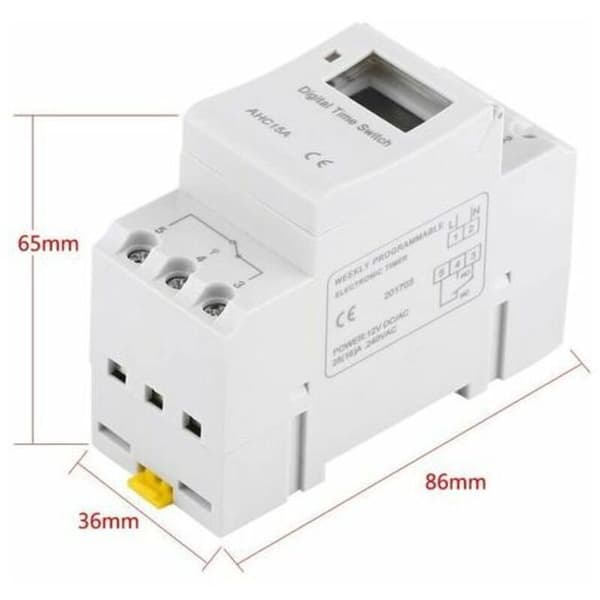 Digital Timerbryter 15A 220V LCD Ukentlig Elektrisk Timer med Timer
