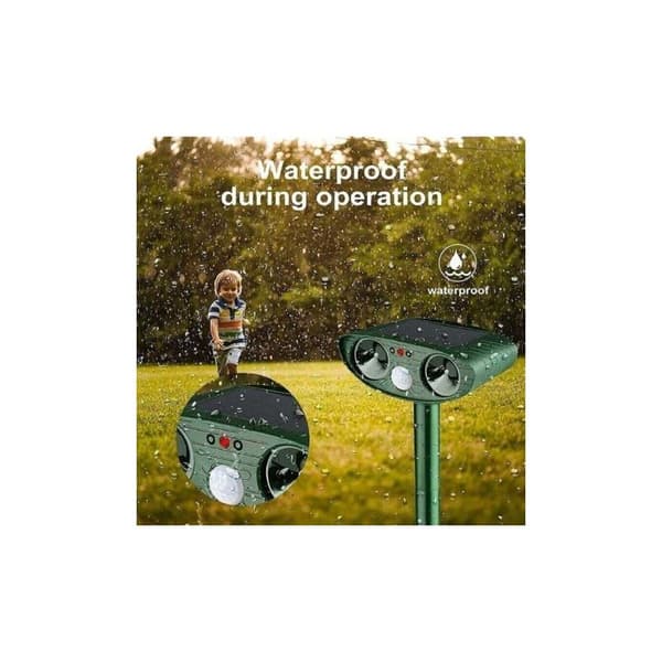 Ultrasonic Cat Repeller, Solar Powered Cat Repeller, Ultrasonic Rodent Deterrent with Motion Detector