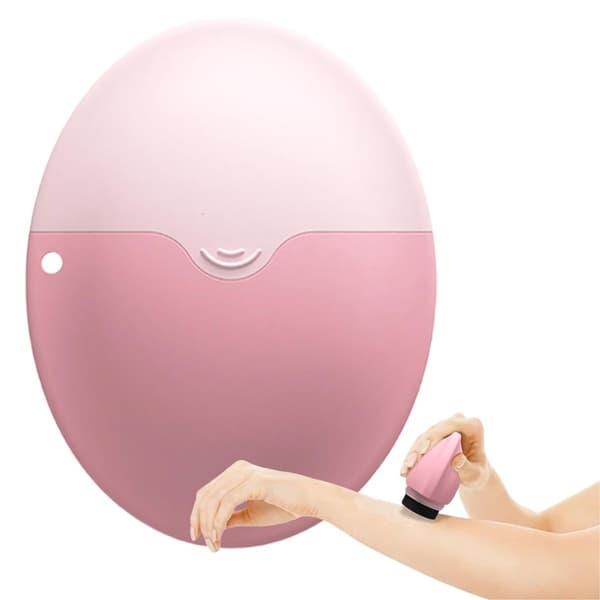 Silicone Sponge Roller Applicator - Refillable Travel Applicator for Sunscreen and Lotion, 55 ml - Pink