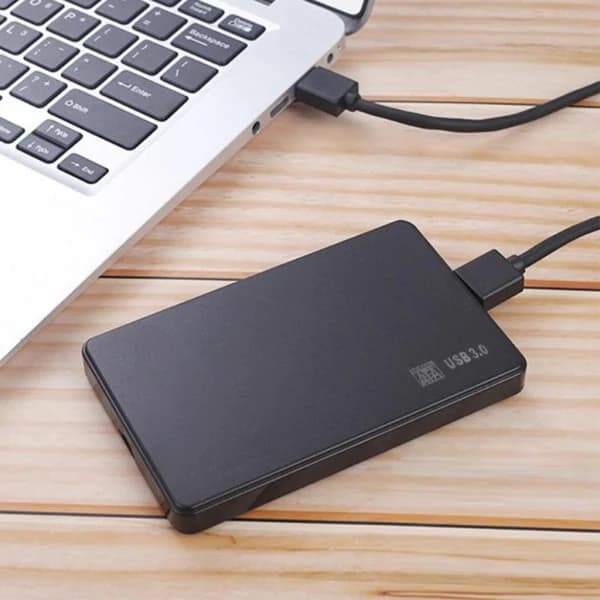 USB 3.0 Extern 2,5-tums SATA SSD-kabinett 6 Gbps Hårddiskfodral - Svart