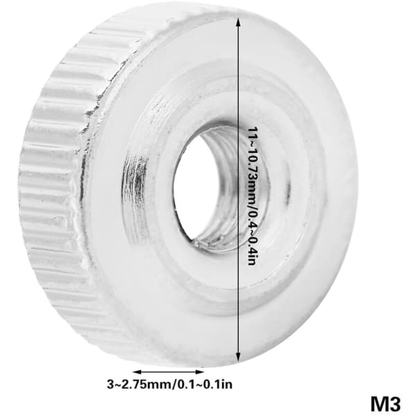 10 stk GB807 M4 M5 M6 M8 M10 Håndtaksmutter Riflet Mutter (M3)
