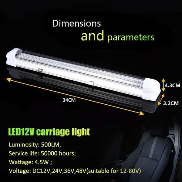 Universal LED-lysstribe til skab, bil, køkken (1 stk)