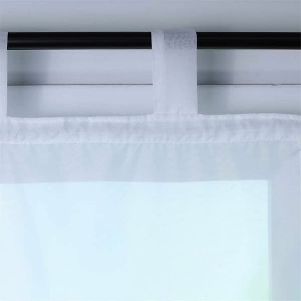 Roman blind with loop kitchen curtain Roman blind curtains with loop modern voile white WxH 60x155cm 1 pc