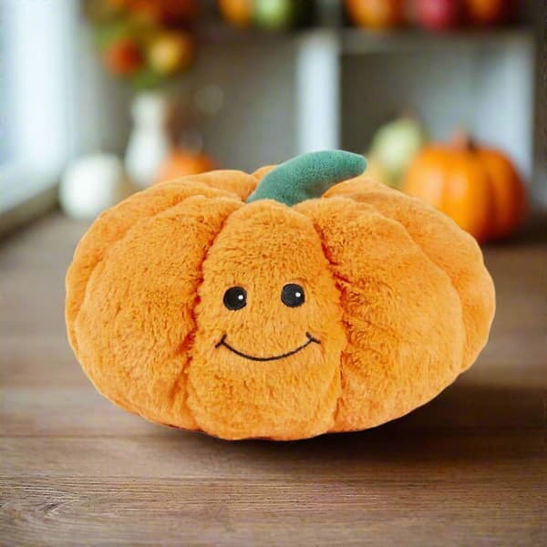 Warmies Microwaveable & Chillable Soft Toy with Lavender Scent Pumpkin Plush