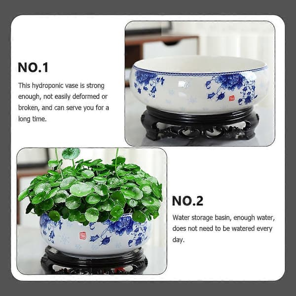 1 Set Personalized Bonsai Daffodil Pot Ceramic Non-hole Hydroponic Flower Container