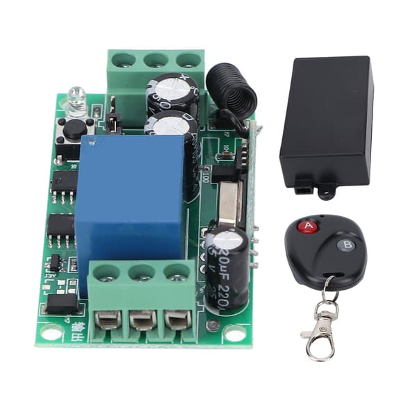 Mini Relé Trådløs Bryter DC 24V 1CH 10A Universal Læringskode Mottaker for Belysning