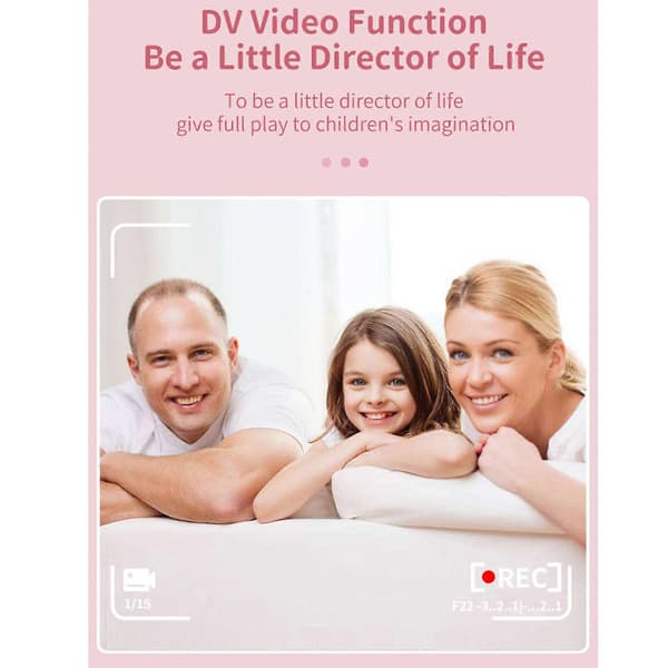 Digital Camera for Kids with Paper Printer, Rechargeable Battery and Creative Effects, Pink Pink