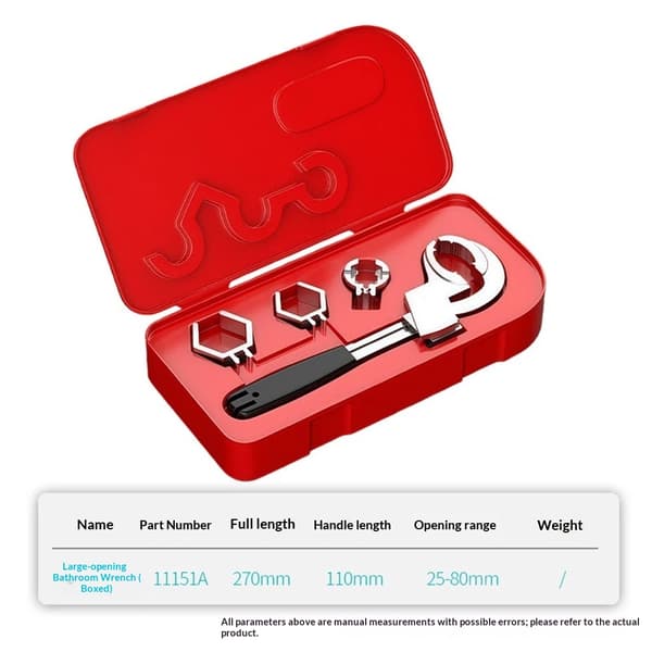 Double-ended Wrench Bathroom Wrench for Pipe Basin Faucet