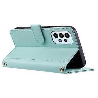 Mobile Phone Case for Samsung Galaxy A73 5G, PU Leather Grid Pattern, Crossbody (Style C)