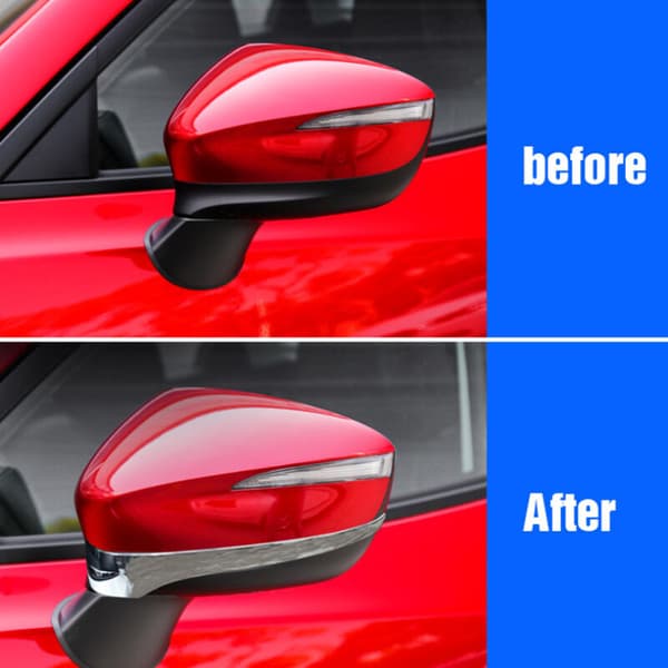 for -3 CX3 Krom Bilside Sidespeil Stripe Deksel Trim Utvendig Dekorasjon Tilbehør 2017 2018 2019