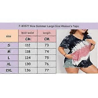Toppar Forår og Sommer Ny Mode Kortærmede T-shirts til Kvinder (1XL)