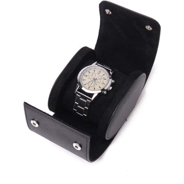 Oppbevaringsboks for skinnklokke: Portable Watch Gift Box Black