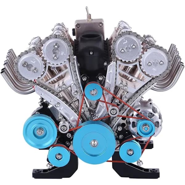 Metal Internal Combustion Engine Construction, 1:3 V8 8 Cylinder Car Engine Model Building