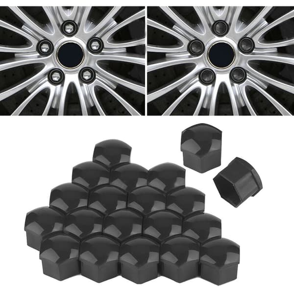 20 st 21mm mutterbilar hjul auto navbultsskydd stöldskyddskåpa grå