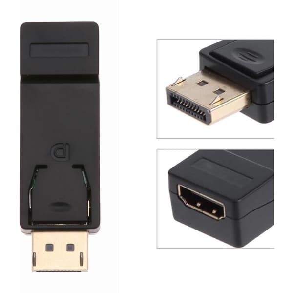 Displayport til DP-hanadapterkonverter DP-stikadapter 1080P Plug and Play