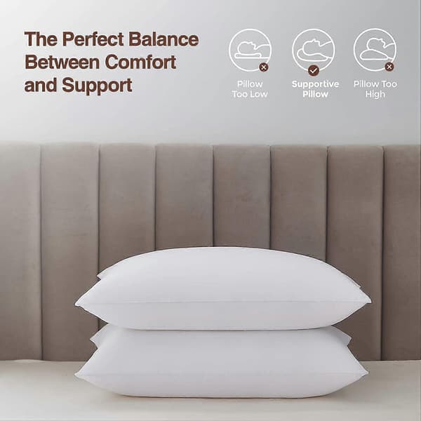 Pillows 2-pack, Soft Support Rebound Hotel Quality Extra Soft Filling Bed Pillows Designed for Stomach, Side, and Back Sleepers, Body Pillows