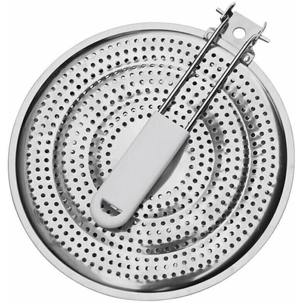 Varmespreder i rustfrit stål 21 cm til gaskomfur, kompatibel med de fleste mærker