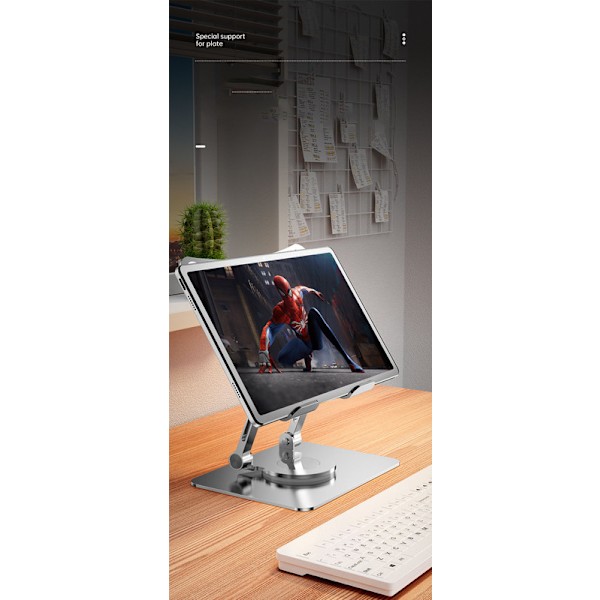360° roterende mobiltelefon- og tabletstativ; velegnet til iPad-læring, desktopspil og maling