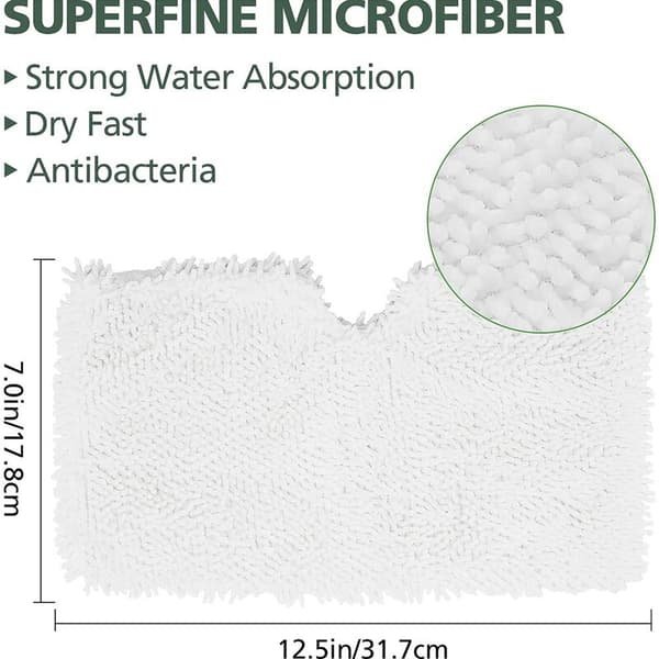 Vaskbare mikrofiberudskiftningspuder til dampmopper, kompatible med S3500-seriens dampmopper