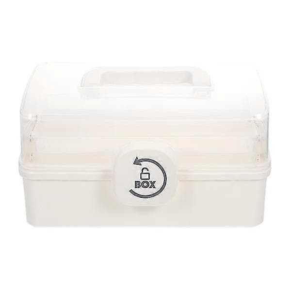 1 pc Durable Brush Storage Box Three-layer Stationery Storage Box for Home Office