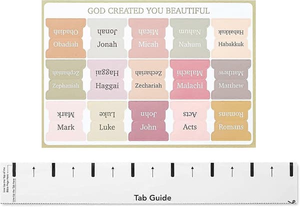 Laminated Bible Tabs Gold Foil Bible Tabs for Study Bibles Book Tabs