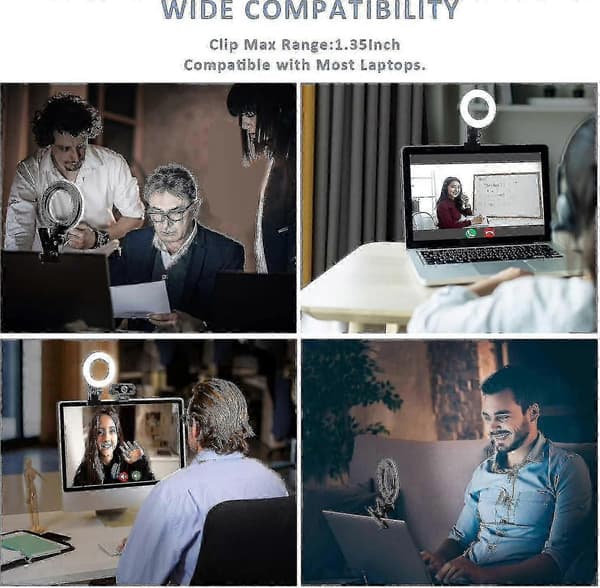 Videoconference Clip On Monitor Light, Suitable Compatible with Remote Work Distance Learning
