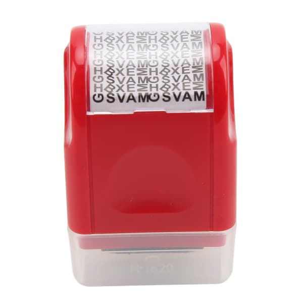 Confidential Stamp Light Sensitive Roller Removable Window ABS Material Confidential Roller Stamp Red