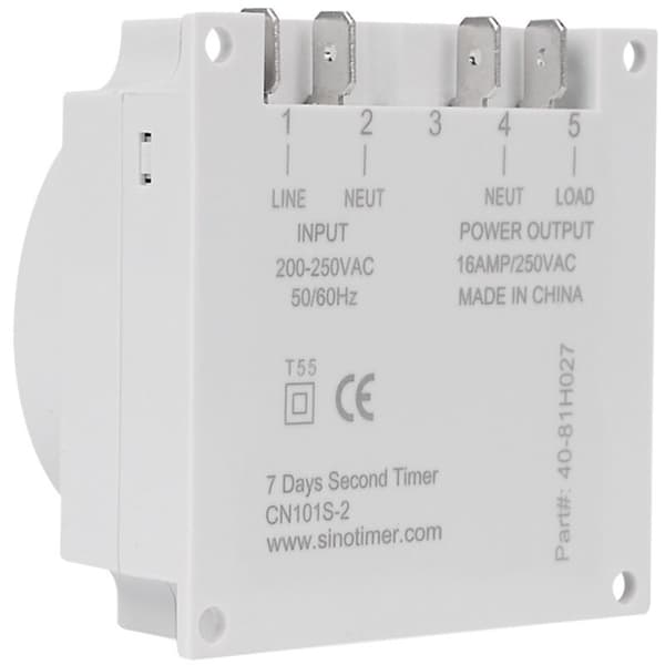 220V LCD Digital Timer 1 Sekunds Intervall Ukentlig Programmerbart Tidsrelé CN101S