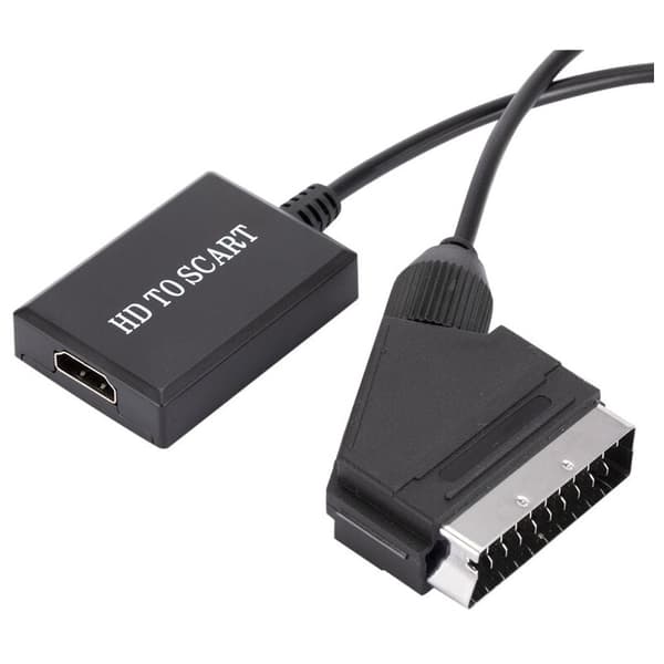 HDMI til SCART-omformer HD 1080p video lydadapter for HDMI til SCART dekoder stb