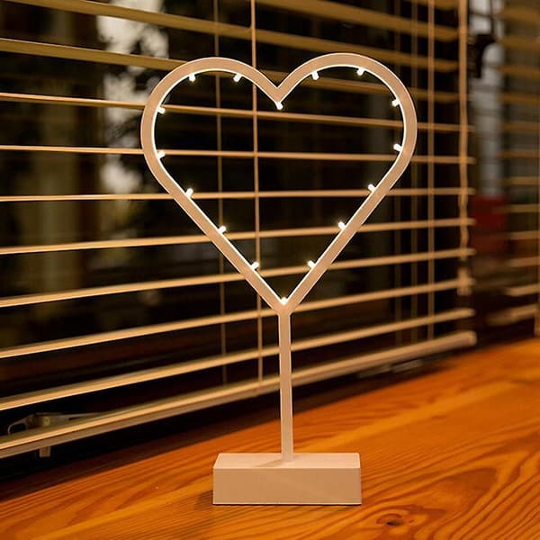3D Stor Bordslampe Stjerne Hjerte Form LED Natlampe Romantisk Dekorativ LED-belysning (Stjerne, Som Billedet){GKS}