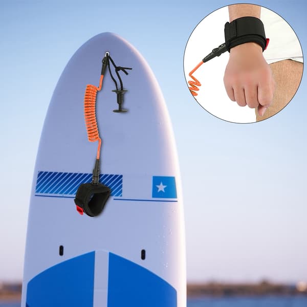 Bodyboard Coiled Handledsrem Brettsurfing Tilbehør 5.5MM/5ft Oransje