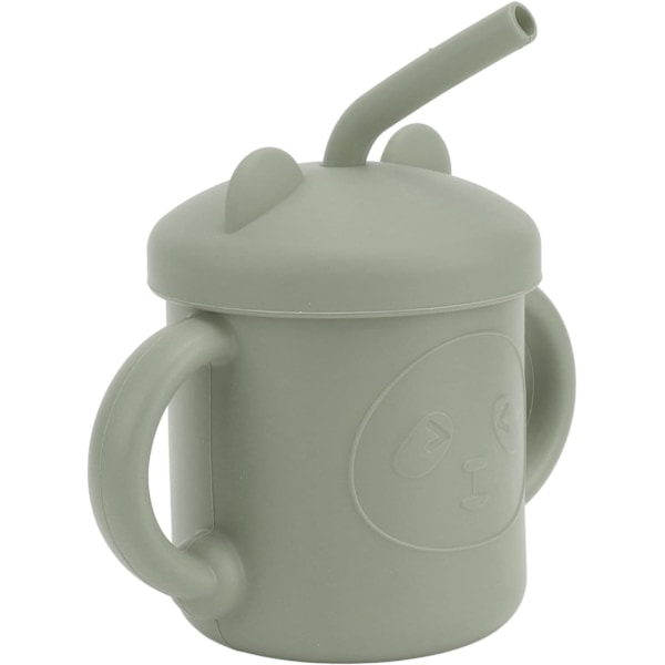 5 stk. Baby Sippy Cups med lett grep, tykk, slitesterk, sølsikker, lærings- og treningssilikonbeger for babyer, gul