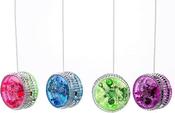 LED Light Up Yo-Yo for Kids Beginners Yo-Yo Responsive Ball Bearing Yo-Yo 4-pack Random Colors