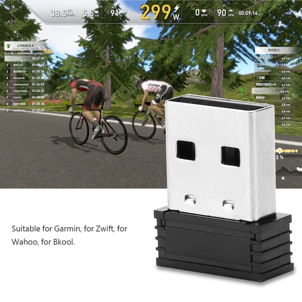 ANT USB-sender/mottaker kompatibel med Garmin sykkelcomputer (trådløs)