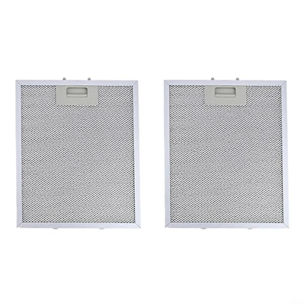 2 x Filter, 2 x Grease Filter in Aluminum Mesh, Fan Filter, Replacement, 300 x 250 mm