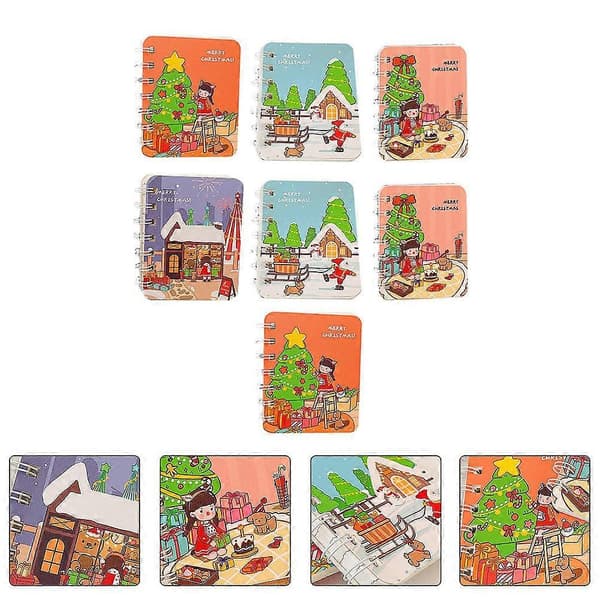 Kawaii brevpapir tegneserie daglig tidsplan notesblok tilfældig farve studienoter 7 stk [DB]