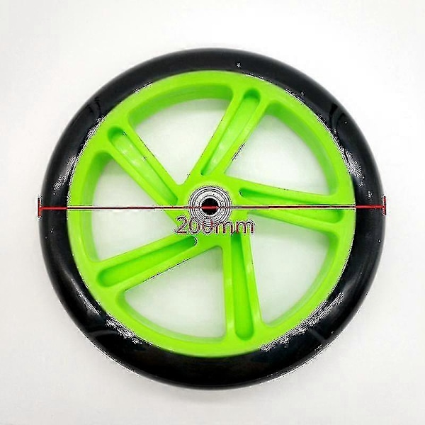 2 stk. Scooterhjul 200 mm PU-materiale Hjul tykkelse 30 mm ABEC-7 Lager Scootertilbehør