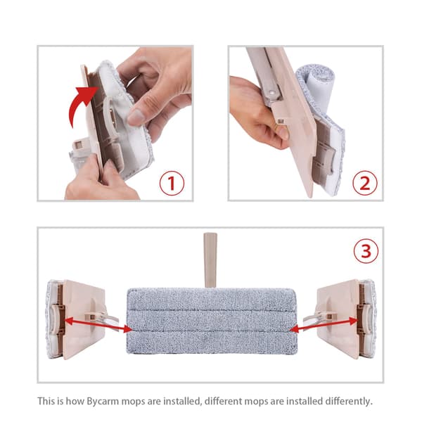 Microfiber Cleaning Pads Compatible with Squeeze Flat Mop (5-Pack), Washable and Reusable Microfiber Mop Pads for Floor Cleaning