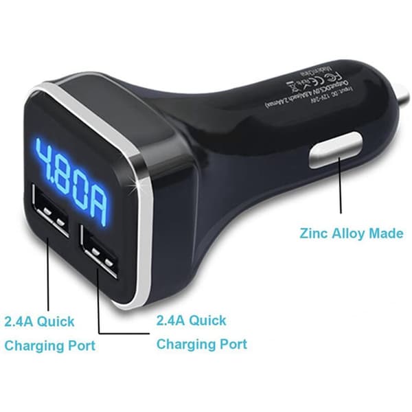 2X billader voltmeter batterimonitor med LED spenning og strømdisplay, for 11/Xs, Galaxy S20 S10