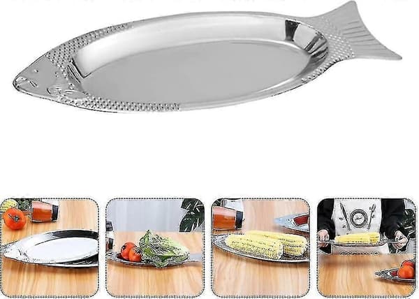 Fiskfad i rustfrit stål til kød, forretter, dessert og fisk