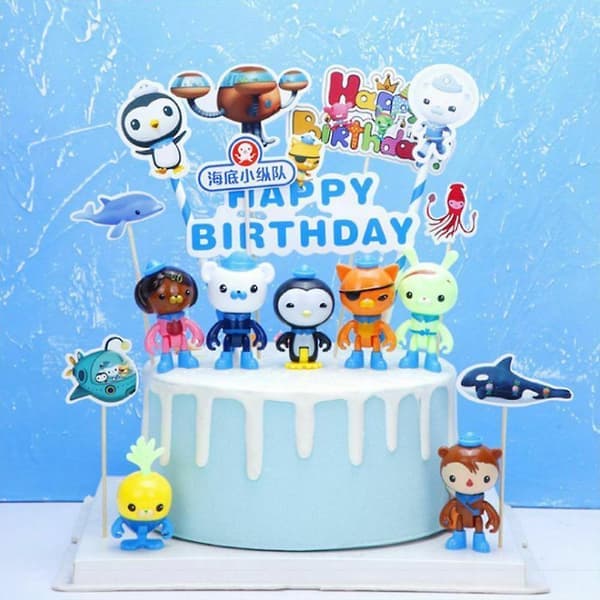 8 dele The Octonauts figurer Octo Crew Pack Legesæt Actionfigurlegetøj til børn