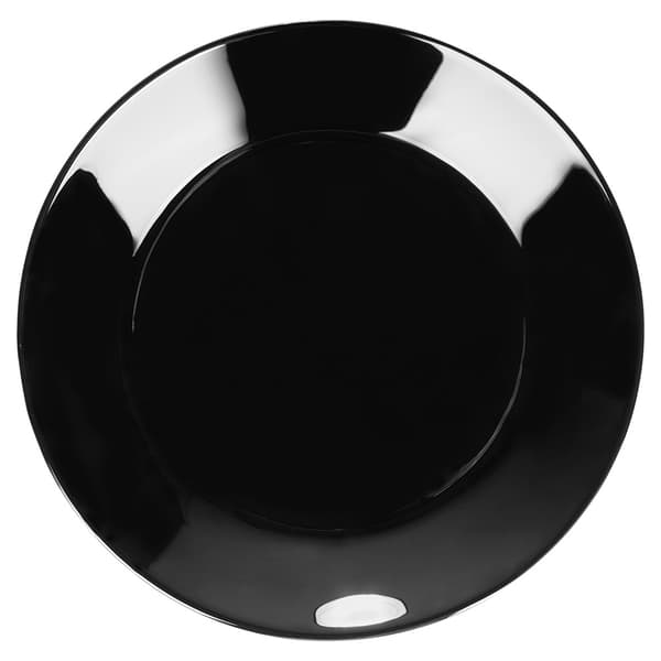 Desserttallerkener i glas, sorte, 18 cm, sæt med 6 stk.