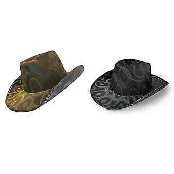 Varmpresset stoffhatt Fedora Western Topphatt Jazzhatt Blingbling Party Hodeplagg Dame Hodeplagg Kostymehatt Gull (Gull)