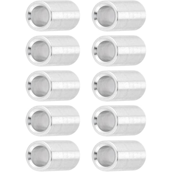 10pcs Round Aluminum Alloy Threadless Standoffs, Spacer Accessories, Outer Diameter 6mm, Length 11mm