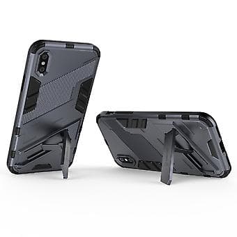 PC + TPU Støtsikkert deksel til iPhone X / XS (grå)