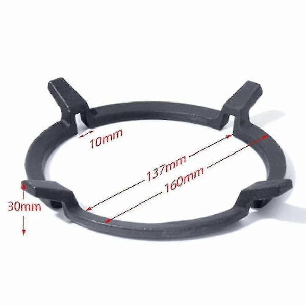 1st Black Wok Rack Cast Iron Wok Pan Support Stand For Burner Gas