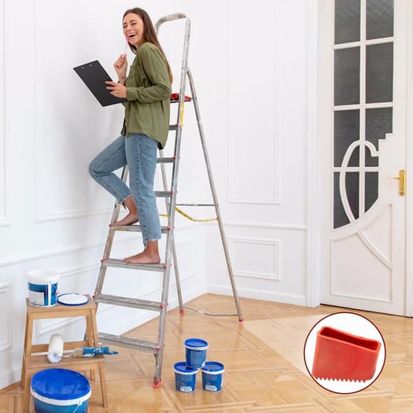 Rubber Ladder Feet, 8 x 50x20mm, Non-slip Replacement for Telescopic Ladders