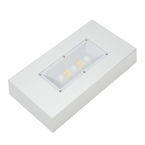 LED Lysstativbase USB-drevet Flere Lystilstande Rektangulær Lysdisplaybase til Krystal Sølv