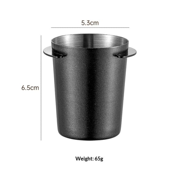 53 mm kaffedoseringskop i rustfrit stål, bar doseringspulverføder del DIY kaffemaskine doseringsværktøj